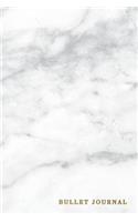 Bullet Journal: Marble + Gold Small Dot Grid Journal Notebook 110-Page 1/4 Inch Dot Gridded Paper for Drawing Sketching Doodling Journaling for Women Girls Teens 6x