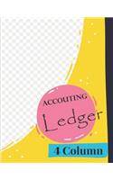 Accounting Ledger 4 Column: Record Book Account Journal Book Accounting Ledger Notebook Business Bookkeeping Home Office School 8.5x11 Inches 100 Pages(4 Accounting Ledger Paper Notebook)
