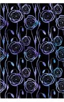 Bullet Journal Notebook Scribbly Watercolor Flowers Pattern 7