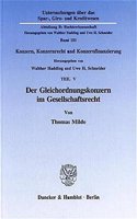 Der Gleichordnungskonzern Im Gesellschaftsrecht