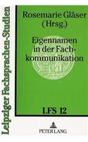 Eigennamen in Der Fachkommunikation