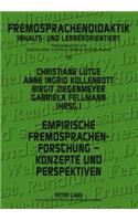 Empirische Fremdsprachenforschung - Konzepte Und Perspektiven