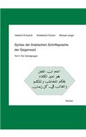 Syntax Der Arabischen Schriftsprache Der Gegenwart