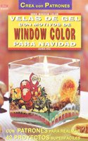 Velas de gel con motivos de window color para navidad