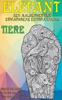 Zen Malbücher für Erwachsene Entspannung - Erstaunliche Muster Mandala und Entspannung - Tiere - Elefant