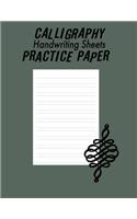 Calligraphy Handwriting Paper For Beginner Practice: Calligraphy Writing Paper And Workbook, 100 Sheet Pages Writing Practice, Lettering Practice Pad Handwriting Paper 8.5x11in, Lettering Practice Book(26 Calligraphy Practice Handwriting Paper)