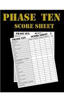 Phase Ten Score Sheets