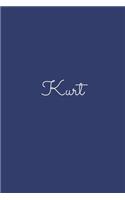 Kurt: notebook with the name on the cover, elegant, discreet, official notebook for notes, dot grid notebook,