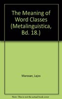 The Meaning of Word Classes