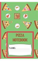 Pizza Notebook: Small funny composition notebook 120 pages (6 x 9 Inch). Mad Pizza Blank lined notebook for monkey lovers