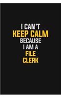 I Can't Keep Calm Because I Am A File Clerk
