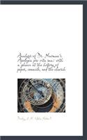 Analysis of Dr. Newman's Apologia Pro Vita Sua