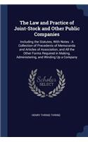 The Law and Practice of Joint-Stock and Other Public Companies