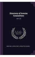 Directory of Interim Committees: 1971-72