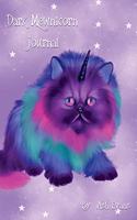 Rainbow Fantasy Dark Mewnicorn Blank Journal