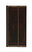 Paperblanks Black Moroccan Old Leather Collection Hardcover Journal Ultra Unlined Wrap Closure 144 Pg 120 GSM