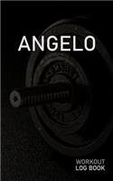 Angelo: Blank Daily Workout Log Book - Track Exercise Type, Sets, Reps, Weight, Cardio, Calories, Distance & Time - Space to Record Stretches, Warmup, Coold