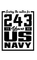 243 Years US Navy: 6x9 120 pages dot grid - Your personal Diary