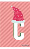 Initial X-mas Letter C Notebook With Funny X-mas Bear., X-mas First Letter Ideal for For Boys/ Girls, Christmas, Gift and Notebook for School: Lined Notebook / Journal Gift, 120 Pages, 6x9, Soft Cover, Matte Finish