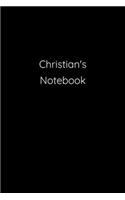 Christian's Notebook: Notebook / Journal / Diary - 6 x 9 inches (15,24 x 22,86 cm), 150 pages.