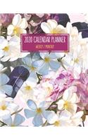 2020 Calendar Planner - Weekly / Monthly: Plumeria And Hydrangea Flowers Cover (1 Year) Personal & Business Organizer, Schedule, Agenda, Academic, Book Gifts For Women Men Teens Kids