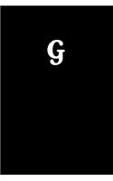 G: Simple Black and Glossy Cover Notebook - Ideal for Your Daily Notes, Doodles, Sketches, Memories and Any Thoughts You Want to Write or Draw