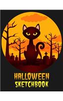 Halloween sketchbook: Happy Halloween: sketchbook to Sketching & Drawing Halloween Characters and Halloween decorations, Sketchbook to Draw Halloween image, 100 pages wit