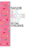 Taylor: Personalized colorful sprinkles sketchbook with name: One sketch a day for 90 days challenge