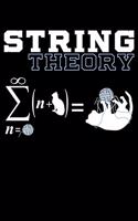 String Theory: Funny Cat, Yarn, String Theory Lined Notebook Journal Diary 6x9