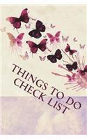 Things to do check list