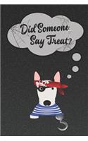 Bull Terrier Lined Notebook: A Halloween Themed Notebook for English Bull Terrier Lovers(39 Dog Halloween Notebooks and Journals)