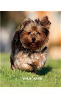 Yorkie Journal: 8 x 10 inch dog notebook, yorkshire notebook, college ruled composition book, 150 pages