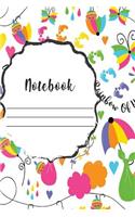 Notebook: Food/Meal Planner - Menu Planner - Grocery List -Journal - Notebook - Understand And Control What You Are Eating/Buying - Stunning Glossy, Rainbow D