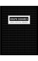 Graph Vertical Squares: Grid Bulk Notebook and Ruled White Paper Handwriting for Structuring, Sketch, Technical of Design (Thick Solid Lines) Black Cover