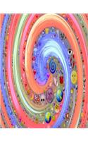 Emoji Rainbow Sherbet Swirl Two-Column Cornell Notes Composition Notebook