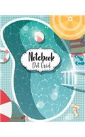 Notebook: Summer Pool: Dot-Grid: Notebook For Journaling, Doodling, Creative Writing, School Notes, and Capturing Ideas,120 pages, Size 8" x 10"
