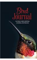 Bird Journal: 120 Page Lined Writing Journal/Notebook for Bird Lovers - Makes a Great Gift for Men, Women and Kids (5.25 x 8 Inches / Blue)