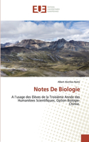 Notes De Biologie