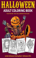 Halloween Adult Coloring Book Featuring 100 Halloween Designs