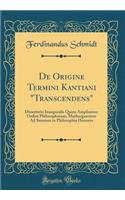 De Origine Termini Kantiani 