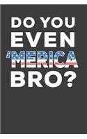 Do You Even Merica Bro?: 4th of July Notebook 120 Lined Pages (6 x 9)