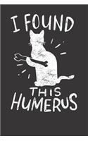 Cat Kitten Humerus Bone Notebook Journal