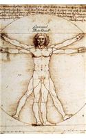 Journal Sketchbook: Journal Sketchbook: The Leonardo da Vinci Sketch Book: The Vitruvian Man: 150 Blank Paper - Leonardo da Vinci's Notebook, Journal, Sketchbook, Diary