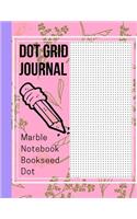 Dot Grid Journal, Marble Notebook Bookseed Dot