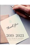 2019-2023 Five Year Planner Monthly Schedule Organizer With Gratitude Quotes: 60 Months Calendar; Agenda Appointment Diary; Mindfulness Journal With Address Book, Julian Dates & Inspirational Quotes