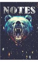Notes: Bear Notebook, Journal size 6x9