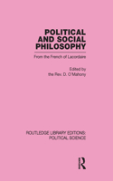 Political and Social Philosophy