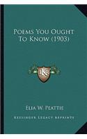 Poems You Ought to Know (1903)