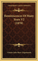 Reminiscences Of Many Years V2 (1878)