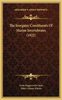 The Inorganic Constituents Of Marine Invertebrates (1922)